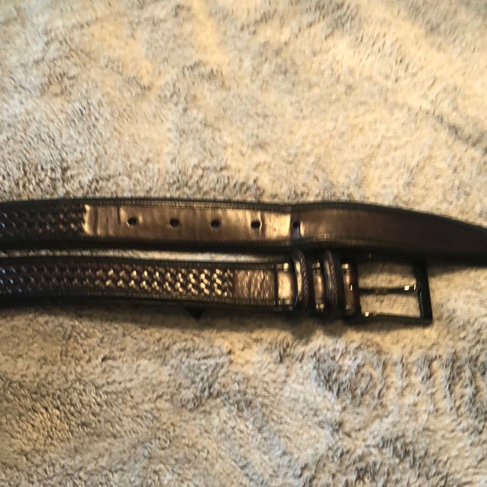 MEZLAN Parma Dama' Woven Leather Belt Brown 40